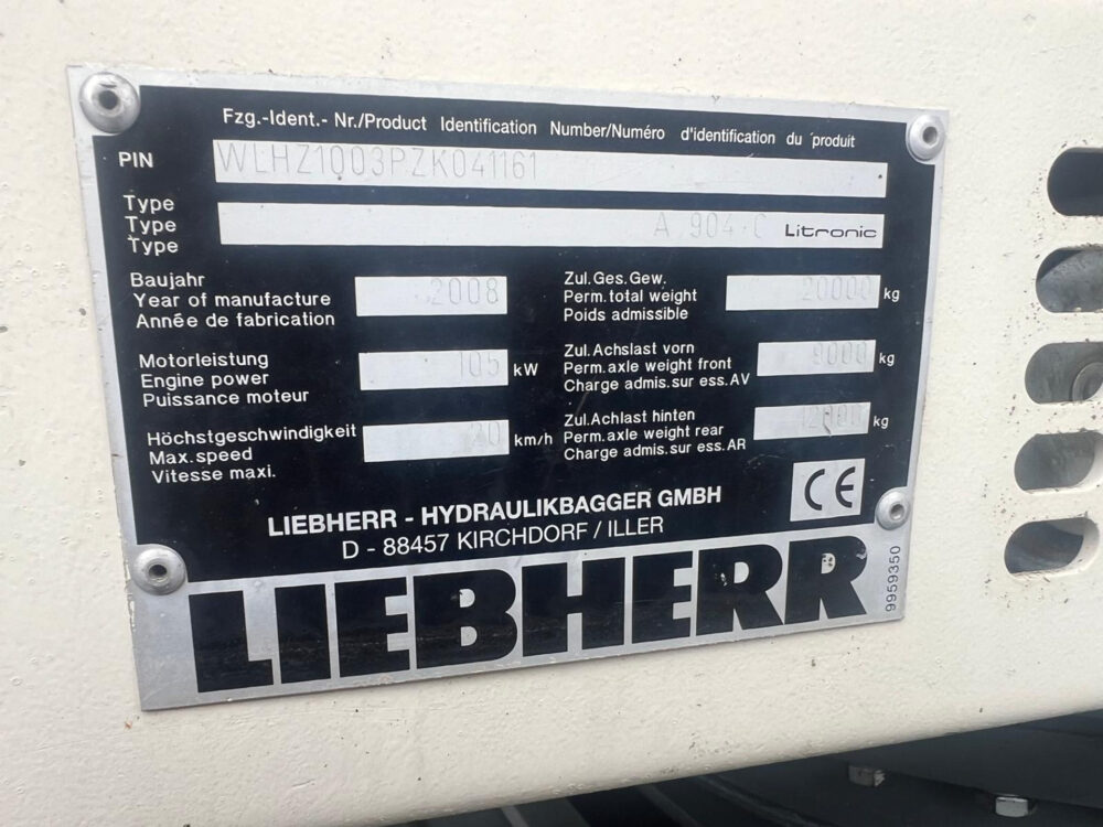 Liebherr A904 C mobiele graafmachine