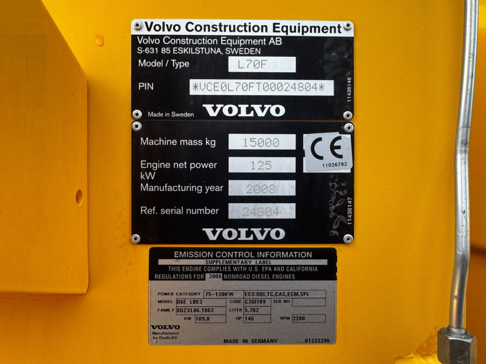 Volvo L70F wiellader CDC!! FULL SET