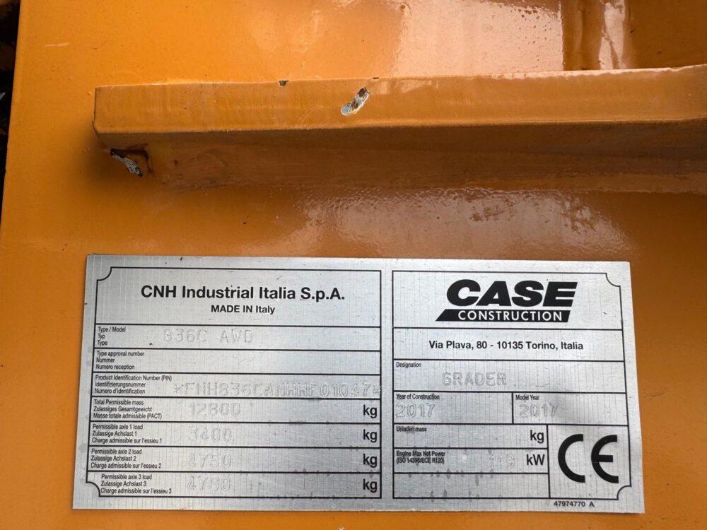 Case 836C AWD grader