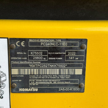 Komatsu PC 240 NLC-11 rupsgraafmachine