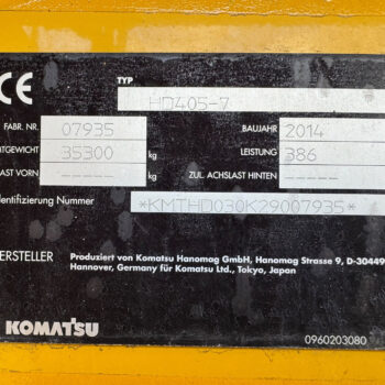 Komatsu HD405-7 dumper