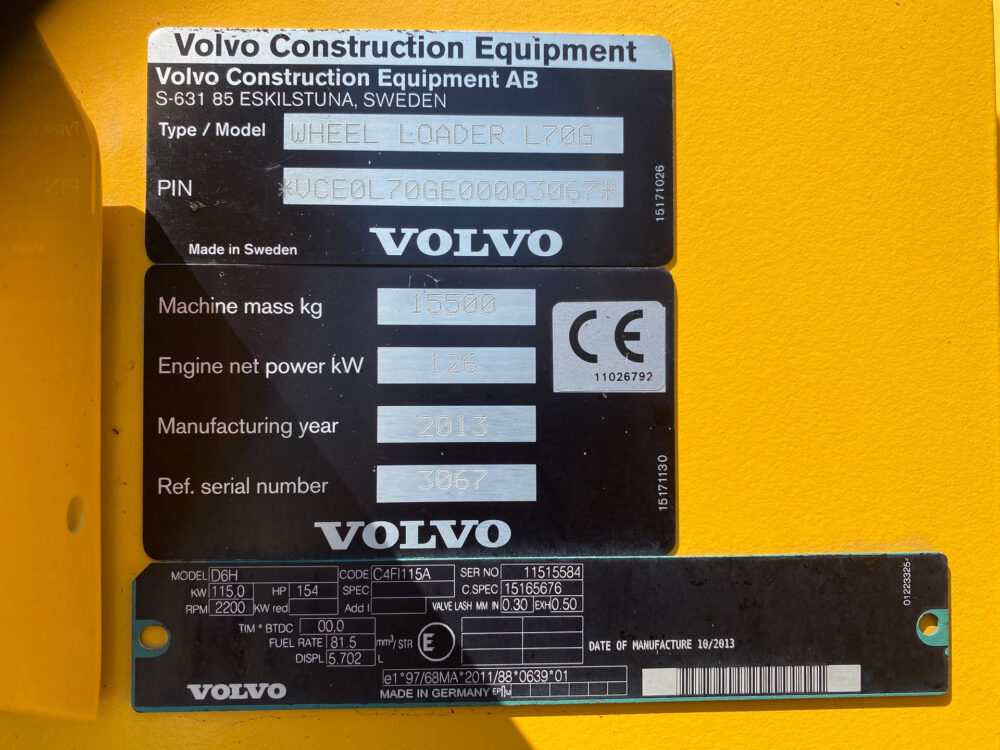 Volvo L70 G wiellader