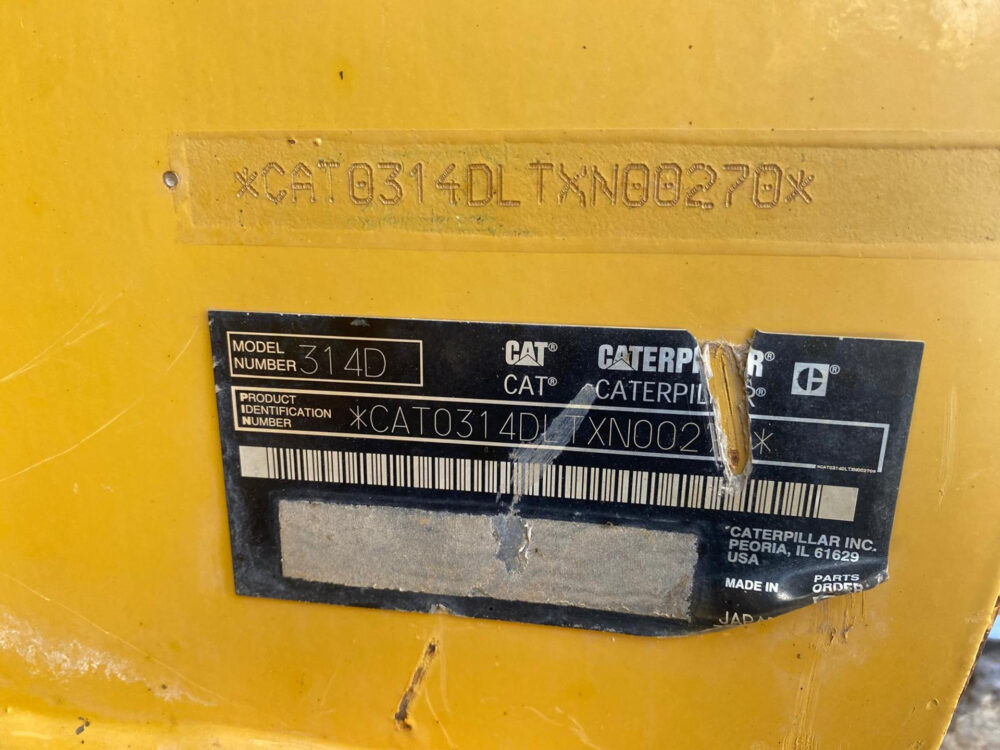 Caterpillar 314D LCR rupsgraafmachine